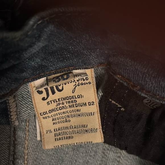 MISS ME Cross JEANS Distressed Embellished Embroidered Rhinestone 30 30 Low Rise - Picture 6 of 9